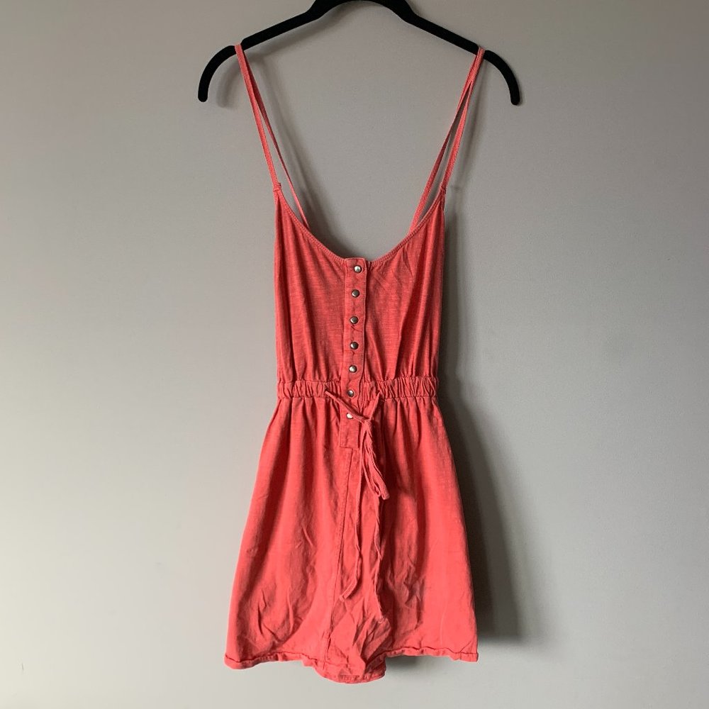 Madewell Summer Dress (spaghetti straps) - Rusty Red - Open Back & Button Front